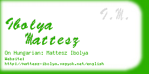 ibolya mattesz business card